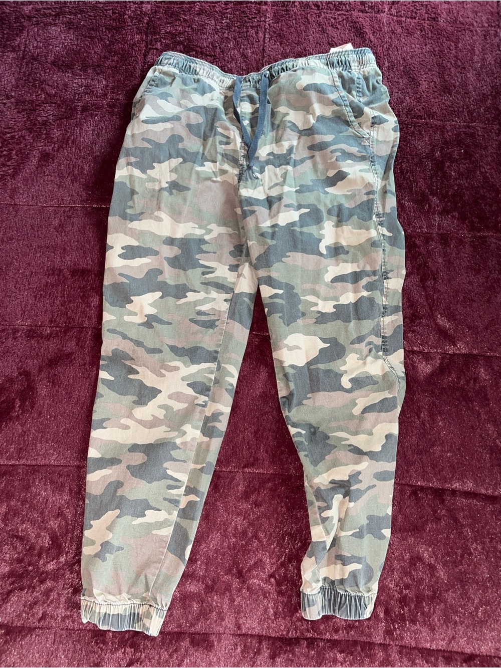 Aeropostale Kids Camouflage Jogger Pants - Green & Tan